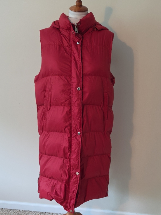 Avilego Jackets & Blazers - Avilego Red Full Zip  Puffer Vest with Hood